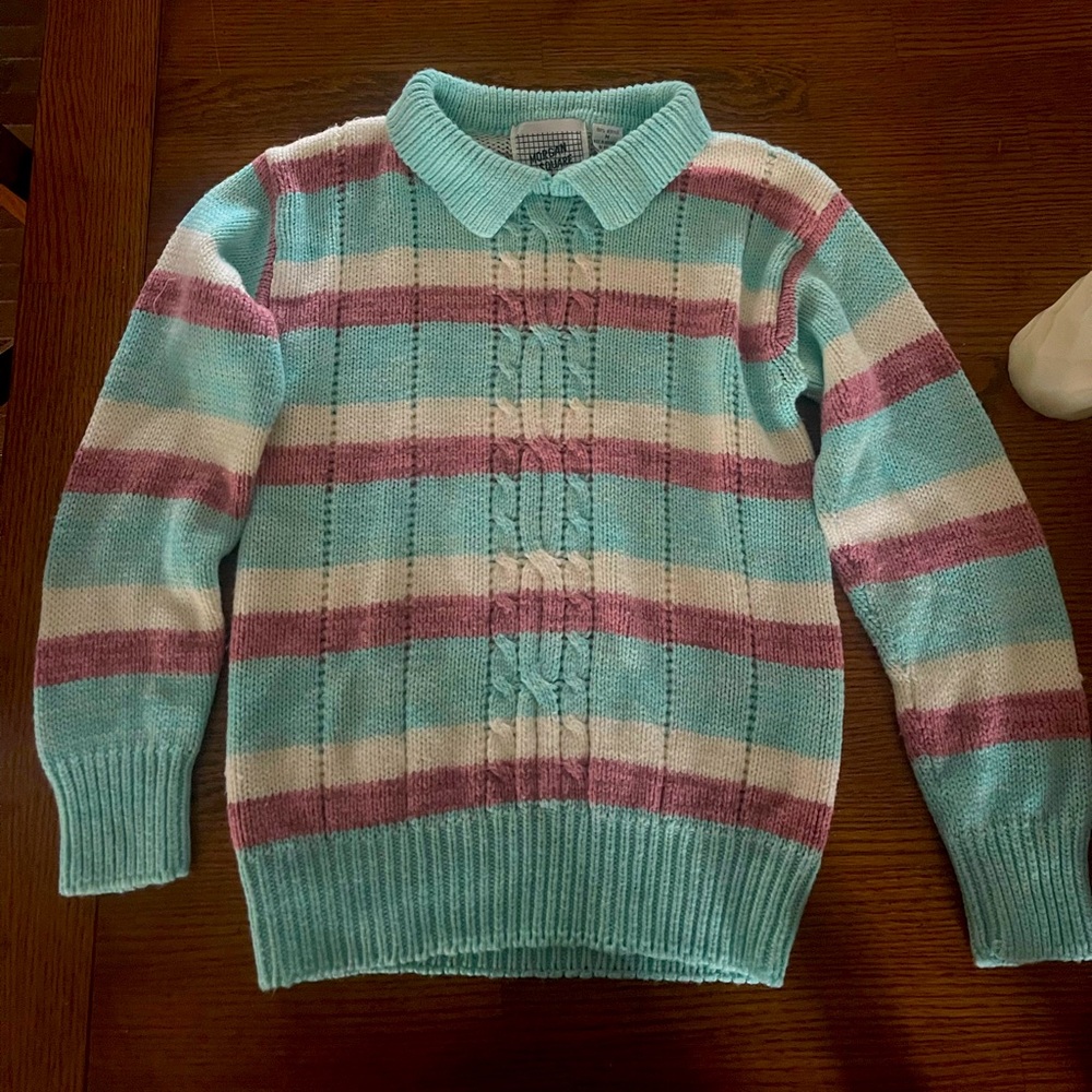 Vintage Morgan Square sweater with collar